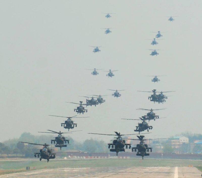Details about Eight Apache assault Choppers Inducted in to Indian Airforce Today
