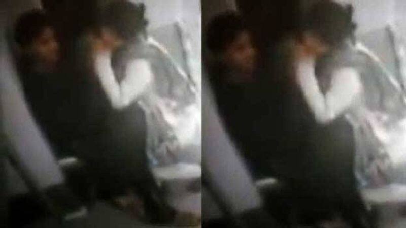 A clip of a couple in a compromising position at a Metro station was captured by the CCTV camera