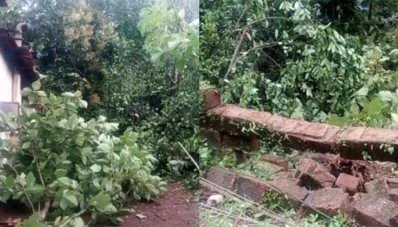 homes destroyed for heavy wind in kannur