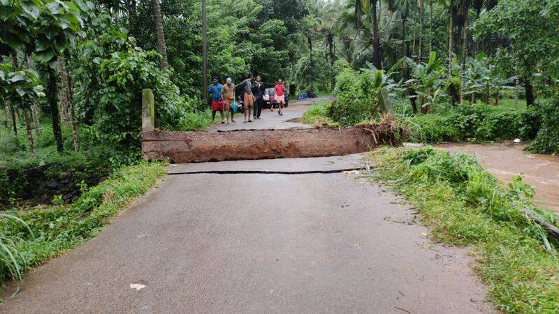 landslide over houses and roads in kasargod