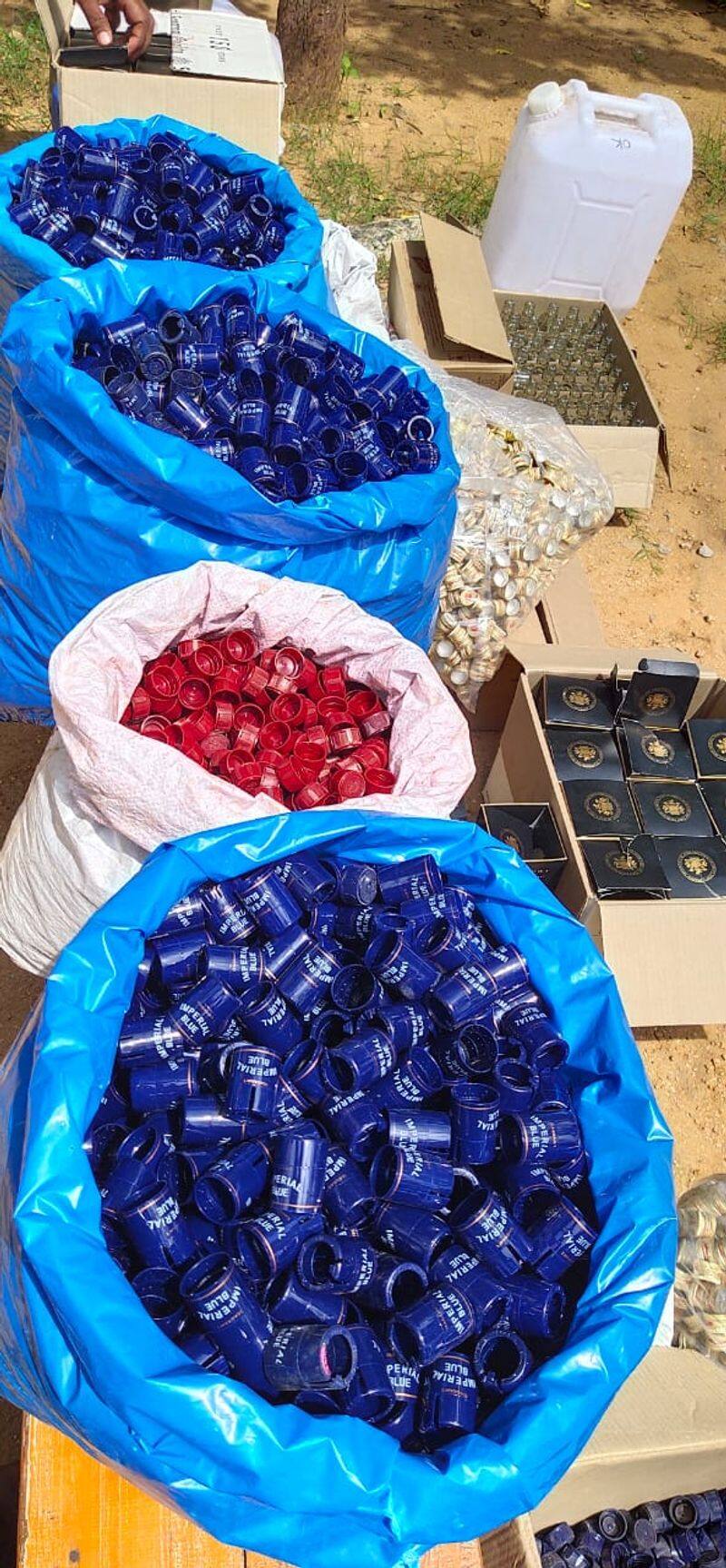 police seizes illicit liquor unit at pochampally in yadadri district