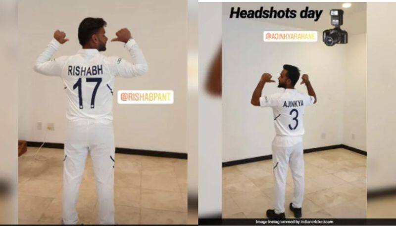 Virat Kohli Rishabh Pant Pose In New Test Jersey Pictures Viral