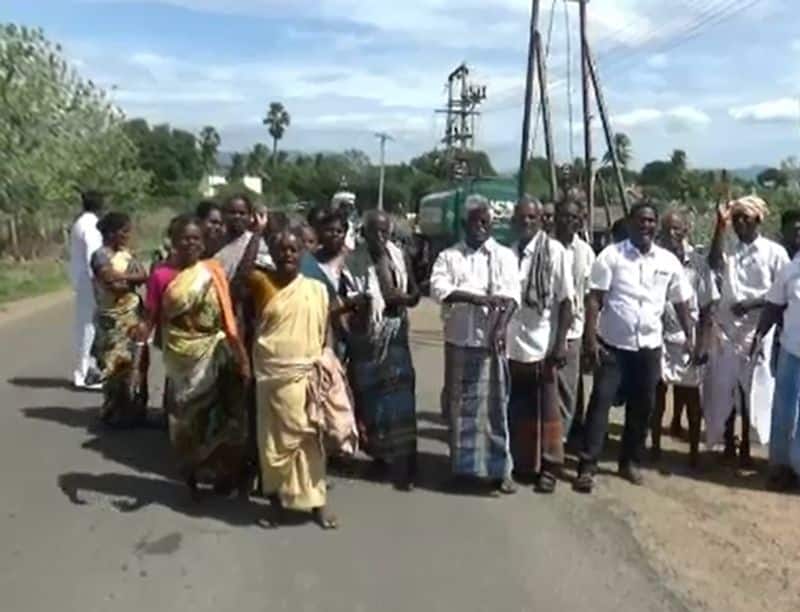 farmers protested against making four way road through farmland
