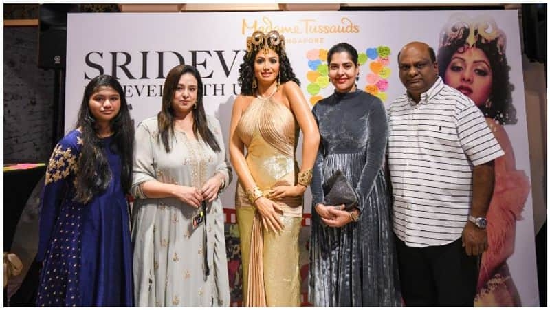 official launch of Sridevi's first and only unique wax figure in Madame Tussauds Singapore