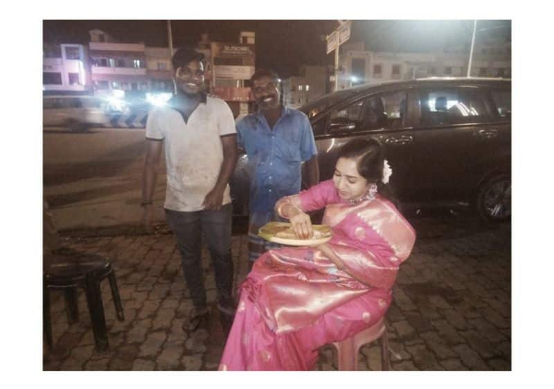 dmk pm tamilachi thangapandian had diner with rode side shop