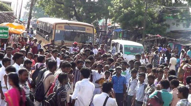 ticket checker atrocity in government bus  with students