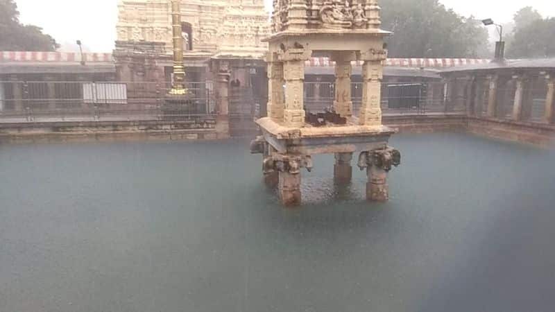 flood situation at mahanandi temple in kurnool