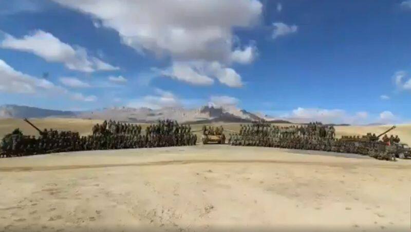 India sent a powerful  T-90 Bhishma tank to the Ladakh border