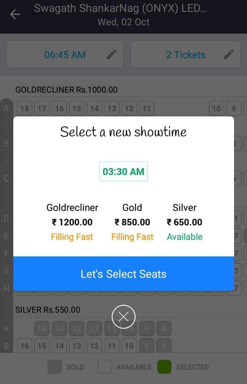 SyeRaa movie tickets rates in bangalore