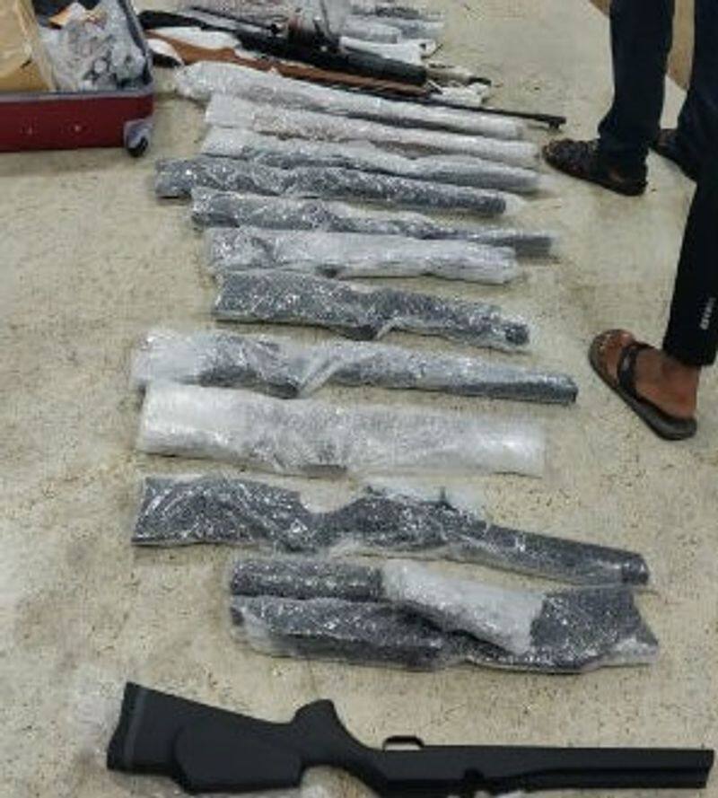 23 sports gun seized in madurai airport