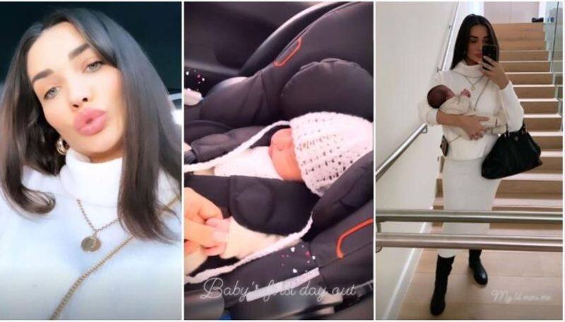 Amy Jackson Shares Pics of Son on his First Day Out