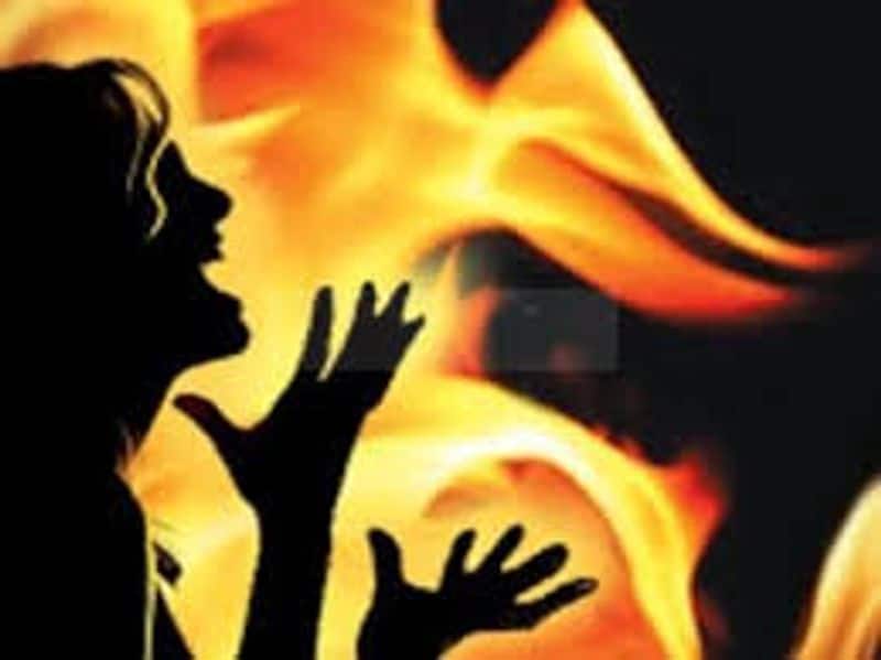 husband burnt his wife alive after pouring petrol