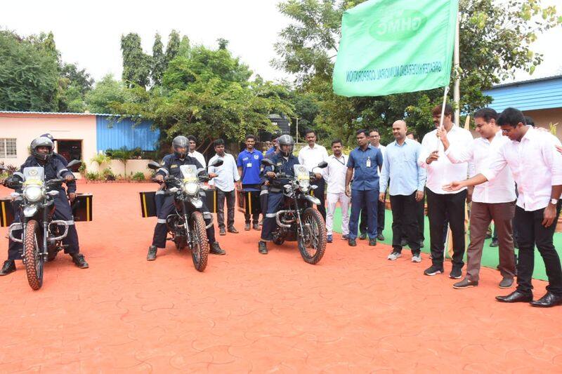 KTR launches two wheeler of disaster management force