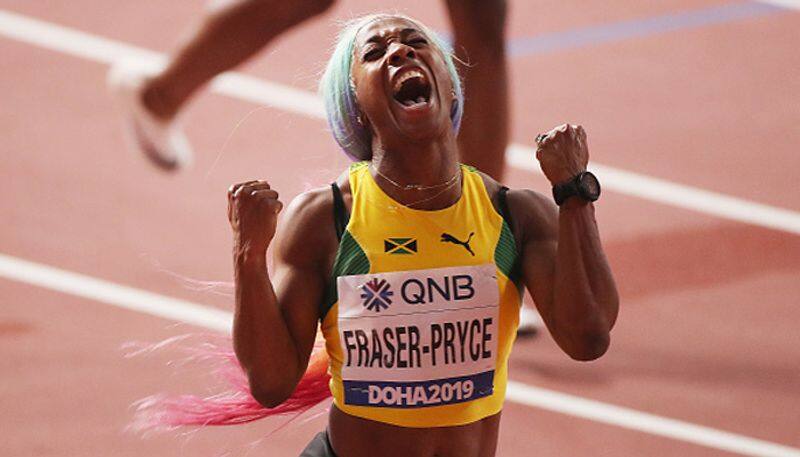 Shelly Ann Fraser Pryce wins  IAAF World Athletics Championship 100 meters make history