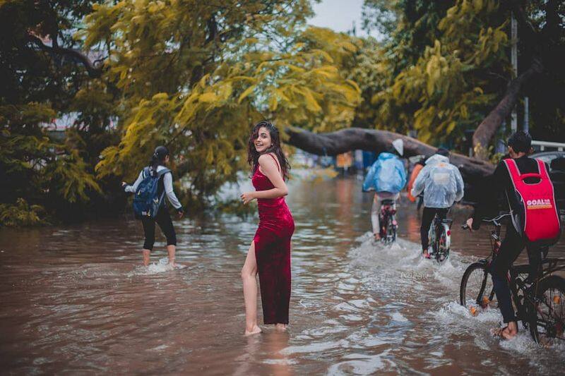 controversy over fashion photoshoot in the midst of flood