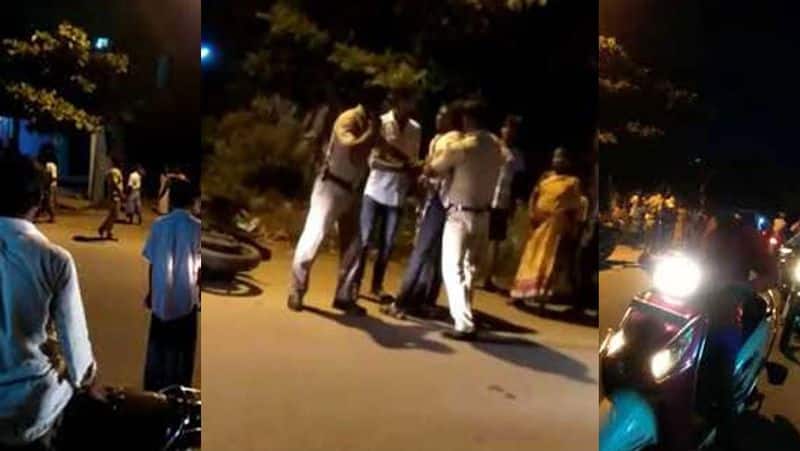 rowdy attacked police... peoples shock