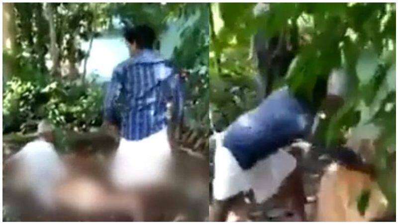 video of a man thrashing his father brutally, in front of his mother, had gone viral