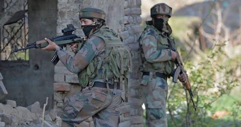crpf and jaish e mohammed terrorist rifle fight at troll area, and 3 terrorist shoot out by crpf