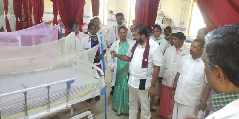 nagapattinam mla tamimun ansari visit nagapattinam government hospital dengue and viral fever affected patient