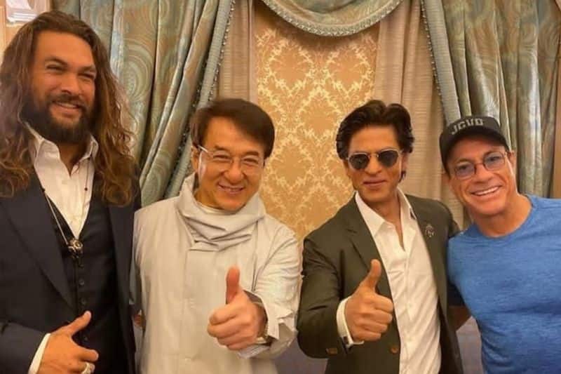 Shah Rukh Khan poses with Jackie Chan, Jason Momoa, Jean-Claude Van Damme (In Pics)