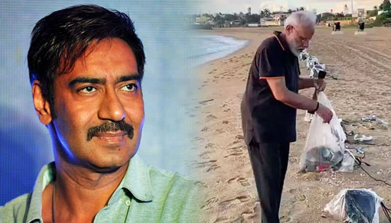 Ajay Devgn hails PM Narendra Modi for plogging at Mamallapuram beach