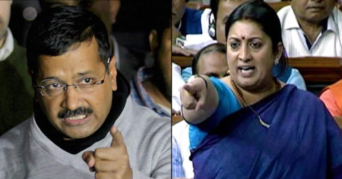 Smriti Irani Hits Out At Arvind Kejriwal For Sexist Remarks While