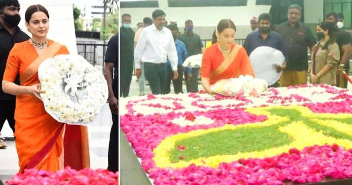 Kangana Ranaut Pays Tribute At Former Cm J Jayalalithaa S Memorial In