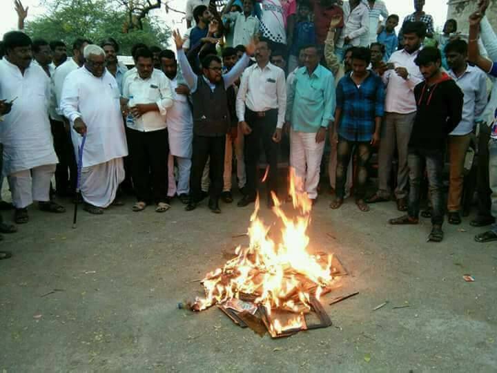 Assaulted from outside hurt inside Dalits of Jevargi set gods goddesses on fire
