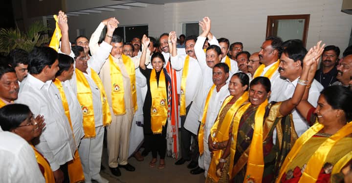 important ritual  of offering TDP shawl  missing when butta joined the party