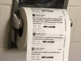 Toilet paper with Donald trumps tweets appears on amazon