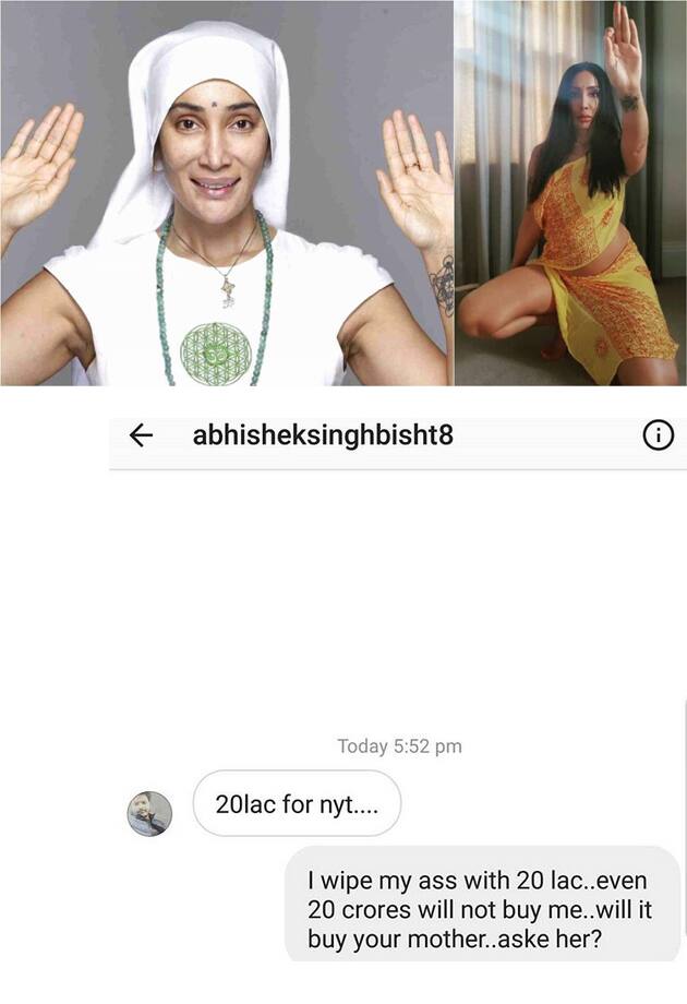 Sofia Hayat blasts a man who offered her Rs 20 lakh to spend a night