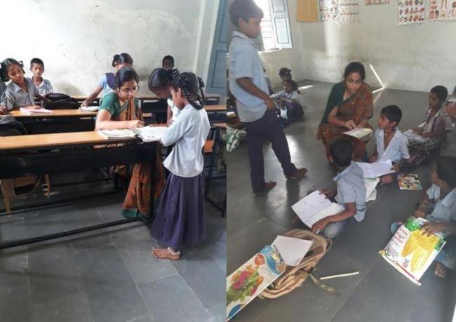 collector Sweta Mohanty turns teacher in Vanaparthy district