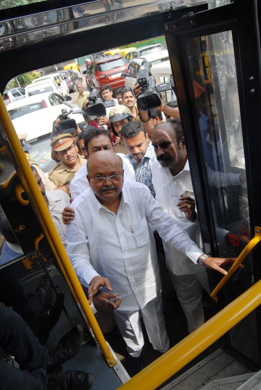 Transport Minister to use BMTC bus instead of car HM Revanna Ramalingareddy