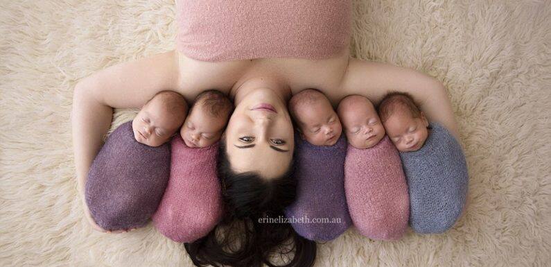 Mom and five kids photoshoot viral