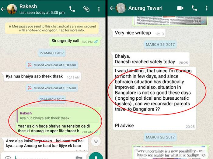 IAS officer death last WhatsApp messages by Anurag Tewari reveal his life was under threat