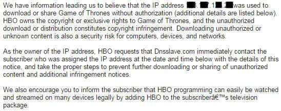 HBO takes down Game of Thrones torrents