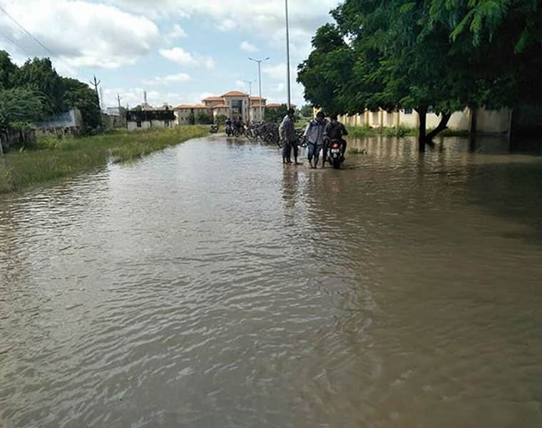 Heavy rain floods proddutur polytechnic college