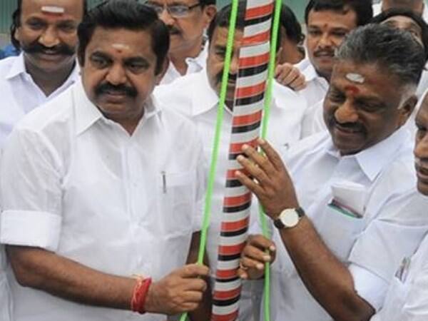 Former aiadmk minister kadampur raju said that two leaves meaning in ops and eps
