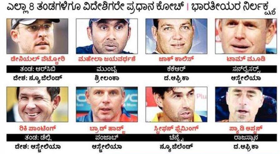IPL All 8 Teams Have Foreign Coaches