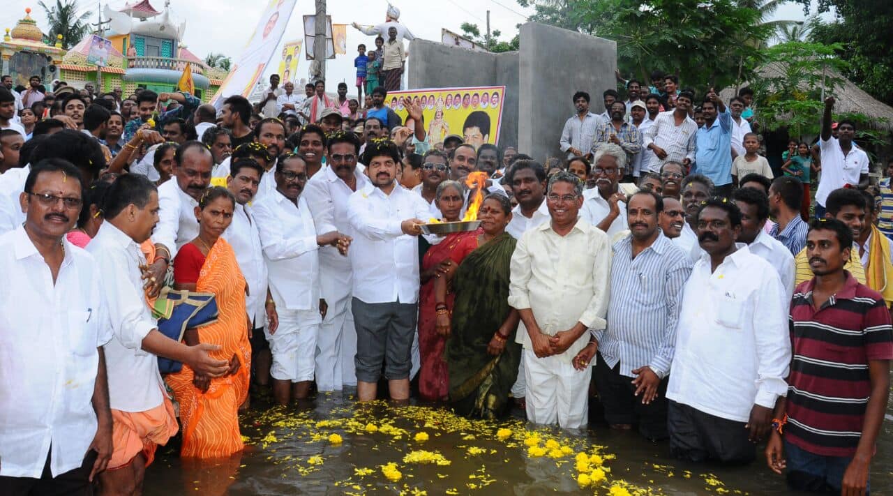 TDP fails to convert Godavari  water release into a festival Krishna Delta