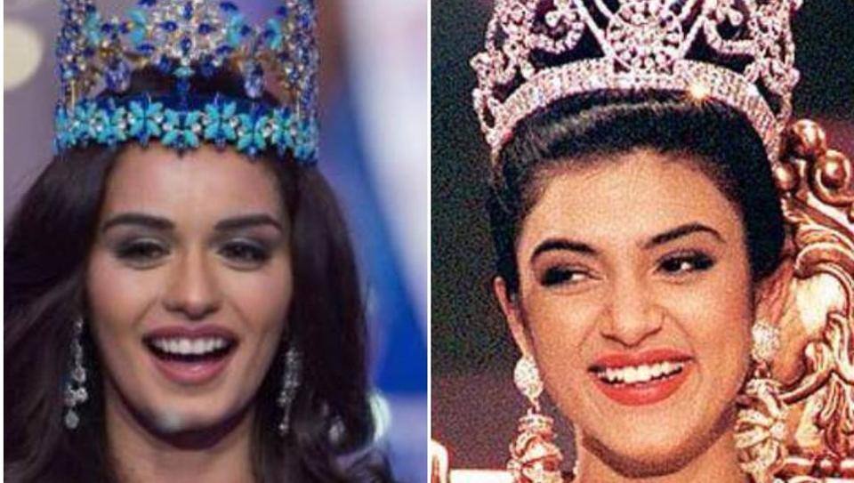 Watch ex Miss Universe Sushmita Sen advising Miss World Manushi Chhillar on flight