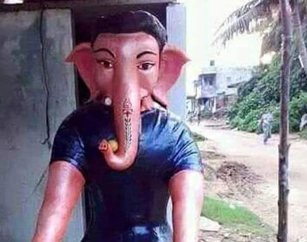 hindu outfits oppose fashionable ganeshas floated by Hyderabad youth