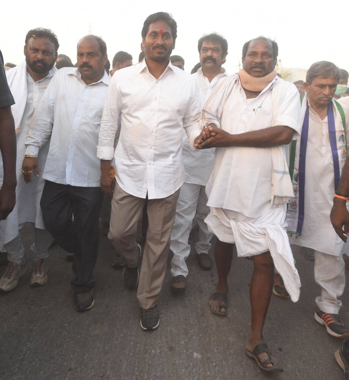 Undaunted by blisters on feet and pain Jagan continues his foot march