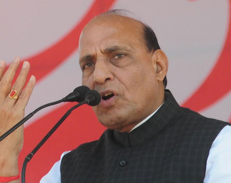 People disrupt Rajnath Singh speech in Lucknow, raise Ram Mandir slogans