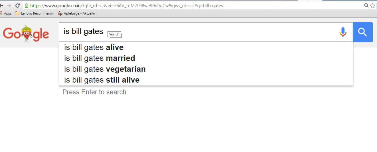 Is Larry Page still alive Most bizarre Google search suggestions