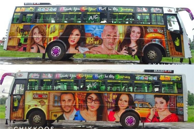 porn star paintings in kerala bus viral in social media