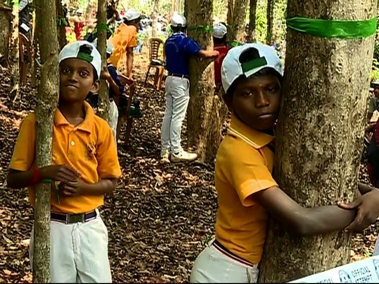 Unique tree hugging event in Kerala sets new world record
