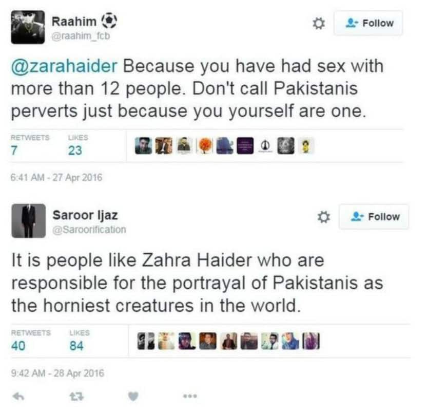 Zahra Haider who wrote about her sex life