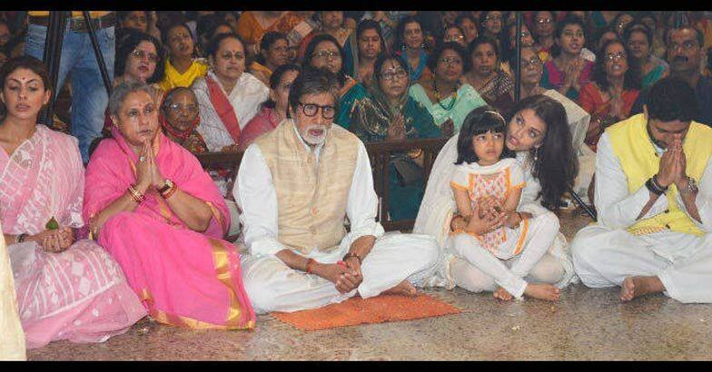 Bachchans at Durga Pooja Pandal