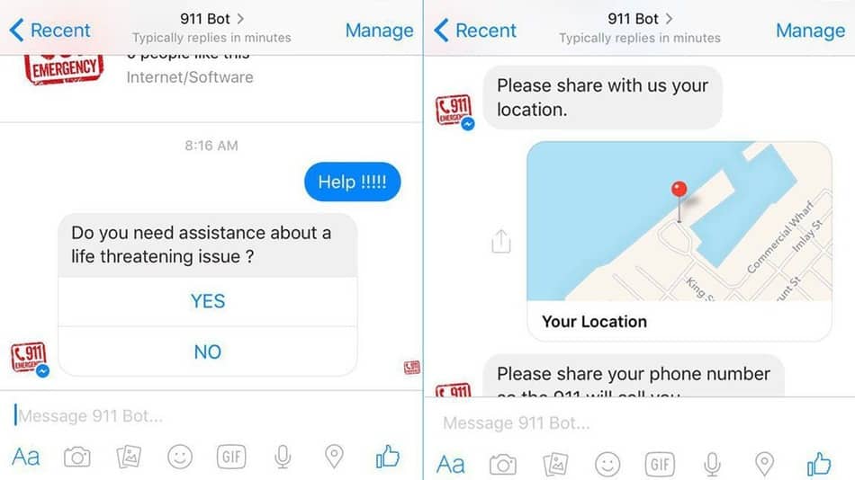 Facebook 911bot could save your life one day